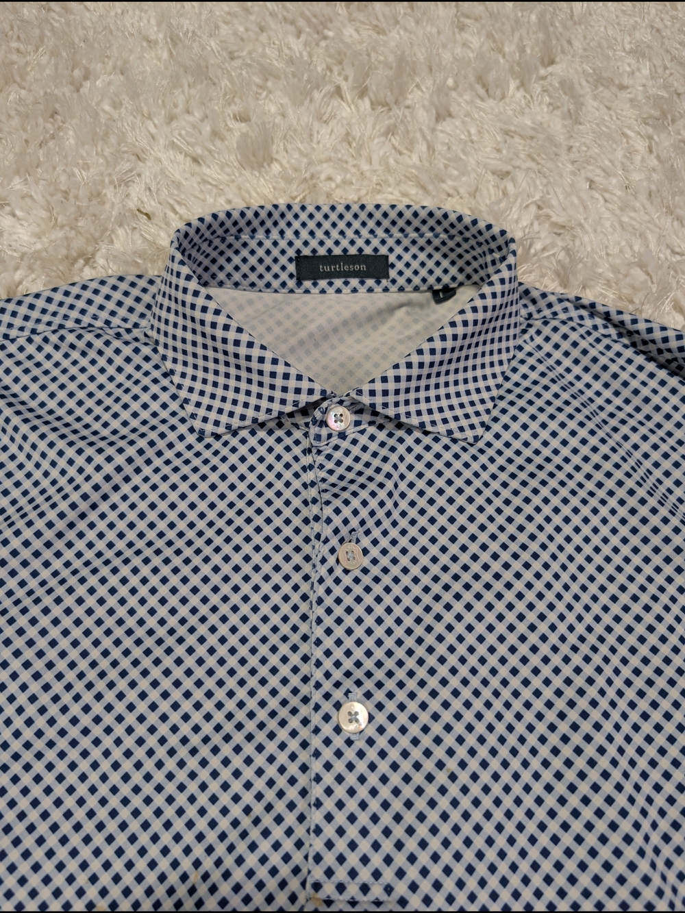 Turtleson Men’s Blue Check Dress Shirt